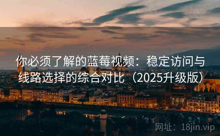 你必须了解的蓝莓视频：稳定访问与线路选择的综合对比（2025升级版）