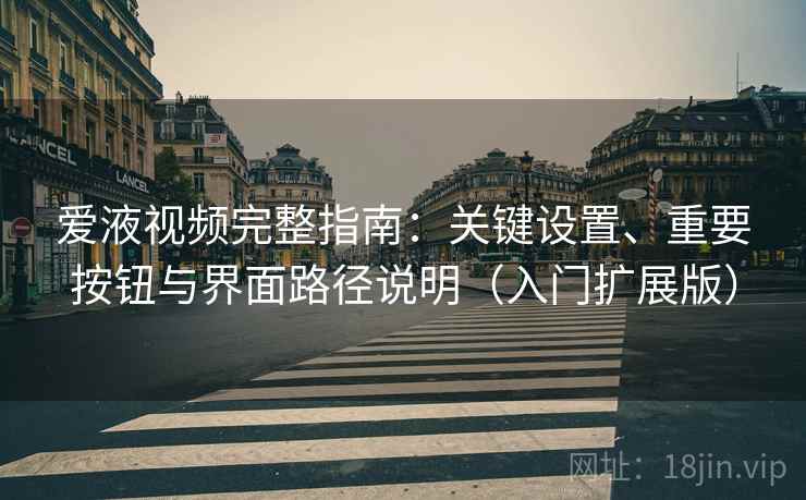爱液视频完整指南：关键设置、重要按钮与界面路径说明（入门扩展版）