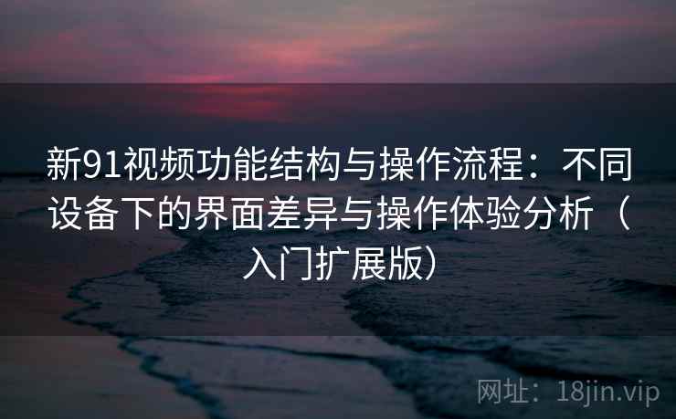 新91视频功能结构与操作流程：不同设备下的界面差异与操作体验分析（入门扩展版）