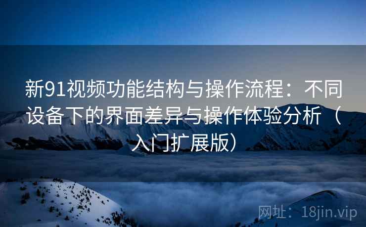 新91视频功能结构与操作流程：不同设备下的界面差异与操作体验分析（入门扩展版）