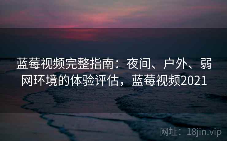 蓝莓视频完整指南：夜间、户外、弱网环境的体验评估，蓝莓视频2021