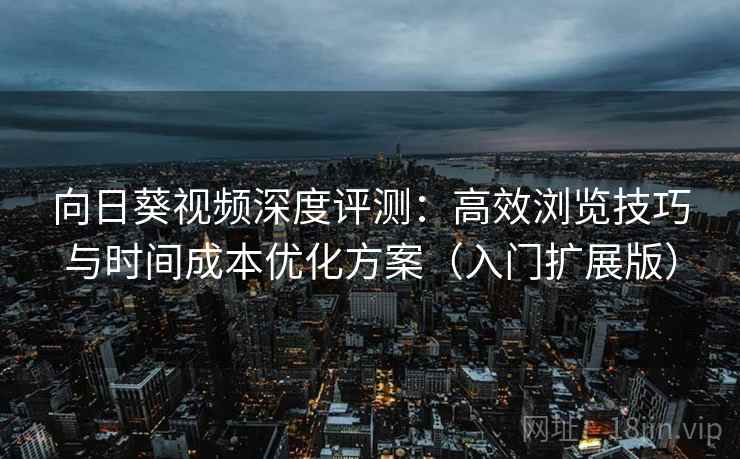 向日葵视频深度评测：高效浏览技巧与时间成本优化方案（入门扩展版）
