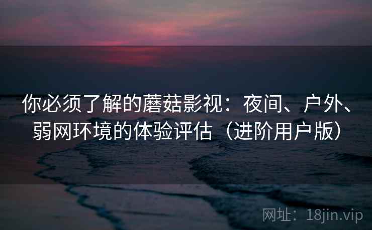 你必须了解的蘑菇影视：夜间、户外、弱网环境的体验评估（进阶用户版）