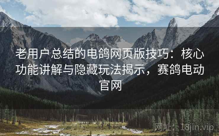 老用户总结的电鸽网页版技巧:核心功能讲解与隐藏玩法揭示,赛鸽电动官网 老用户总结的电鸽网页版技巧:核心功能讲解与隐藏玩法揭示,赛鸽电动官网