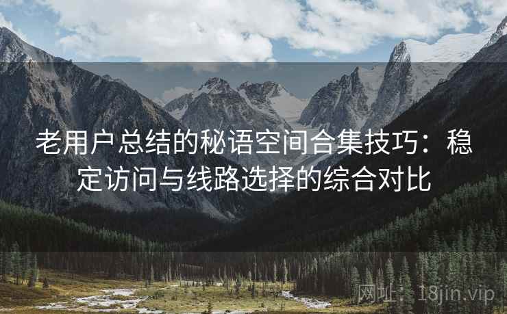 老用户总结的秘语空间合集技巧:稳定访问与线路选择的综合对比 老用户总结的秘语空间合集技巧:稳定访问与线路选择的综合对比